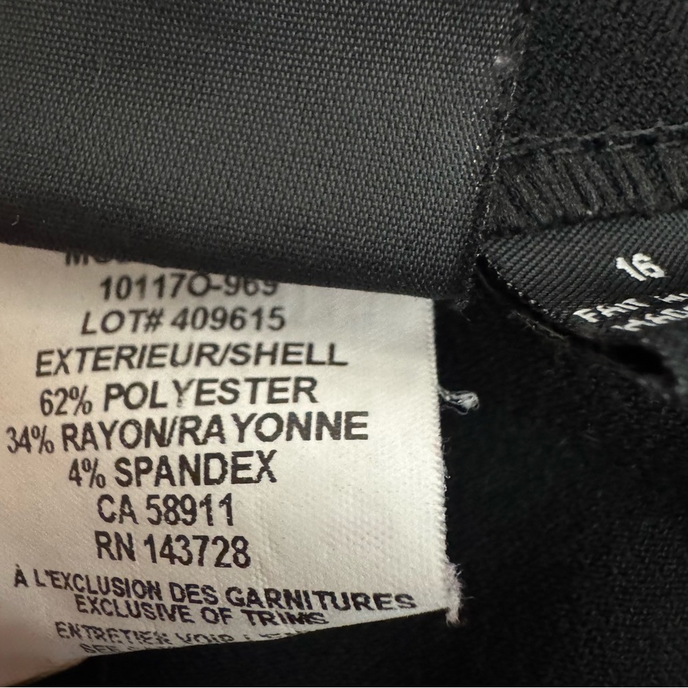 Tribal Black Dress Pants Size 16 - Picture 3 of 5